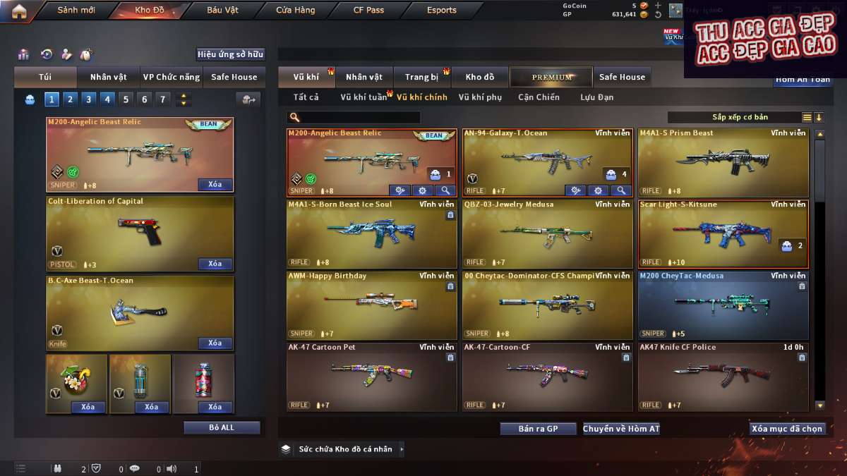 shop acc cf uy tin gia re